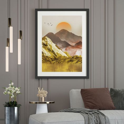 Affiche / Poster - Paysage Boho - 21x29,7 cm - Bordure noire (1/5)