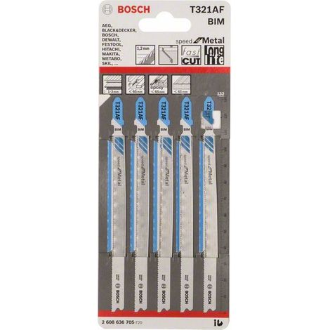 BOSCH Stichsägeblatt a 5 Stck T 321 BF