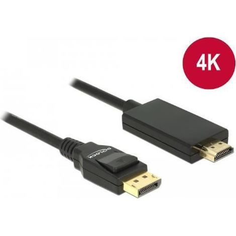 Câble vidéo passif - - DisplayPort vers HDMI-1 4K - Longueur 1 m - Connecteurs plaqués or