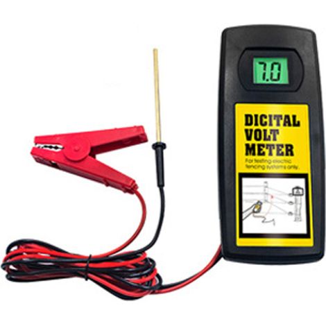 Comprobador digital de 9,9 kV para cercas de casas, jardines, caballos y ganado. Voltímetro LCD retroiluminado. (1/5)