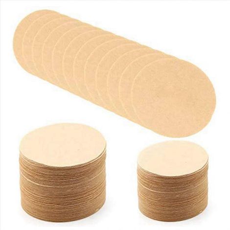 400 ungebleichte Papierkaffeefilter, rund, Ersatz für Kaffeemaschinen (1/5)