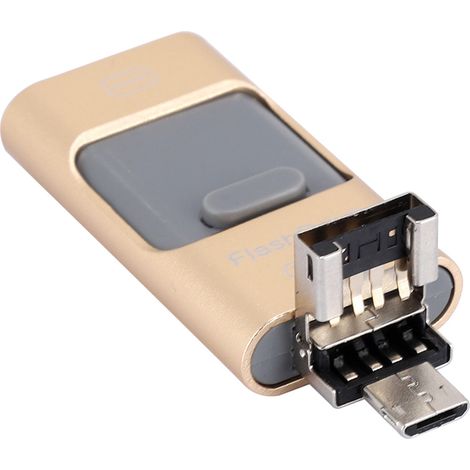 Clé USB mini U portable 3 en 1 de 64 Go, grande capacité, compatible avec l'interface Apple. (1/5)