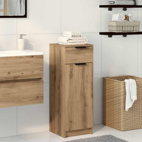 Badezimmerschrank Artisan-Eiche 32 x 34 x 90 cm Holzwerkstoff vidaXL (1/5)