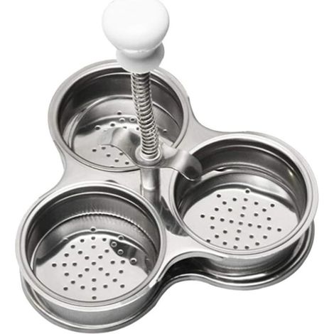 Pocheuse d'oeufs Luxshiny Insert Cuiseur à oeufs pochés en acier inoxydable (1/5)
