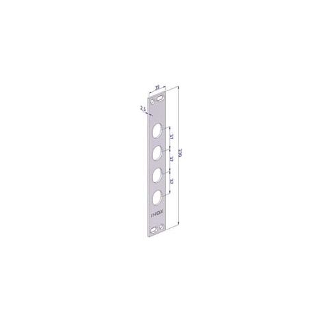 CONTROPIASTRA P/SERRATURE PORTE BLINDATE IN ACCIAIO INOX INT.37 CP2500  (CP2500XAI37)    SECUREMME