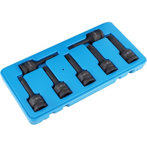 Jeu de 7 extracteurs de vis cassées 12,5mm (1/2in) tête carrée, outil de retrait de goujons filetés endommagés, dévisseur de boulons glissés, ensemble pratique. (1/5)