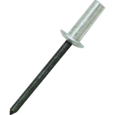 Rivet Aluminium Argent longueur 8mm diamètre 3.2mm ( Prix pour Sachet de 100 )