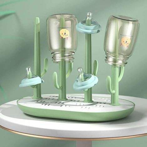 Égouttoir à Biberon,Biberons Cactus Egouttoir Design Séchoir,pour Bouteilles et Accessoires,Tétines et Accessoires Bébés (1/4)