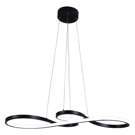 Suspension, Design Moderne, Fonctionnalité LED Dimmable, Noir, Télécommande dimmable (1/2)