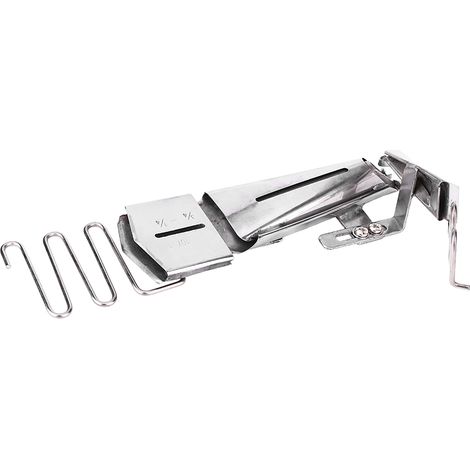 Plieuse à angle droit pour machine à coudre, surjeteuse réglable, adaptée aux machines à coudre à point de chaînette 2/3 aiguilles, jauge 1/4 pouce. (1/5)