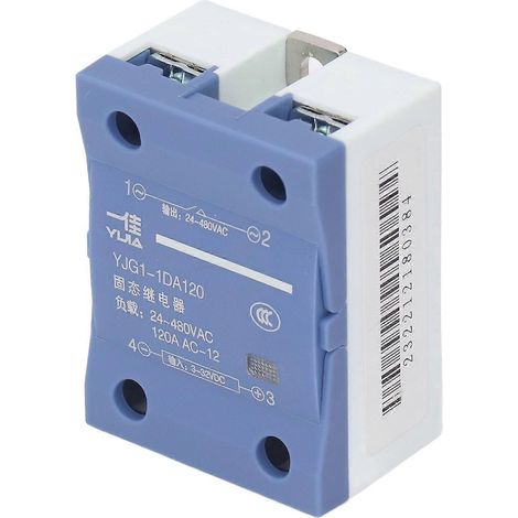 Einphasen-Halbleiterrelais (DC/AC), SSR, kontaktlos, Eingang: DC 3–32 V, Ausgang: AC 24–480 V, 120 A, YJ