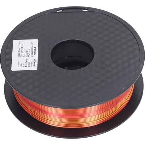 Filament PLA souple de 1,75 mm, or, bleu, rouge, enroulé avec soin, pour imprimante 3D. (1/5)