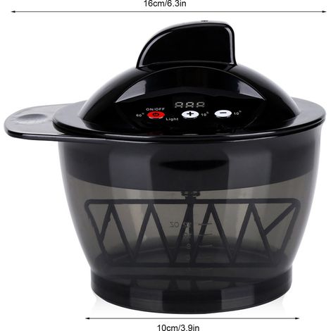 Mélangeur automatique électrique rechargeable USB avec écran LCD et bol mélangeur pour crème capillaire et coloration. (1/5)