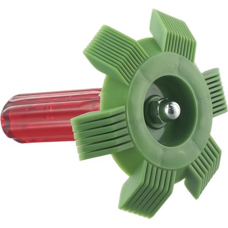 Cepillo de limpieza para disipador de calor del condensador del aire acondicionado, herramienta de acabado y reparación, cepillo verde (1/5)