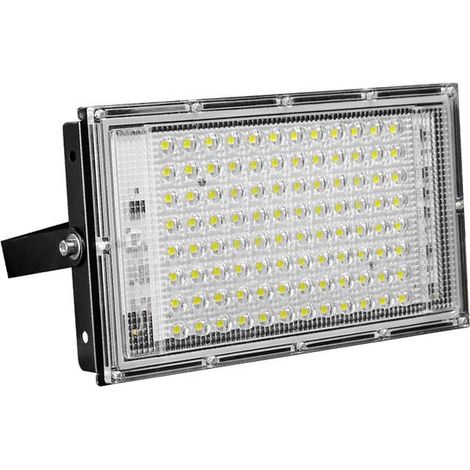2 faretti LED da esterno da 100 W – 10000 lumen, luce bianca calda 3000 K, impermeabili IP65, illuminazione di sicurezza per giardino, garage, cortile (1/2)