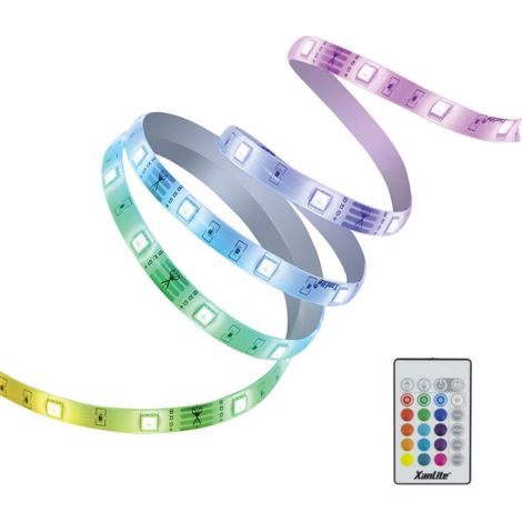 Xanlite – Ruban LED 5m RVB USB – Alimentation par USB – Éclairage flexible pour intérieur – Large gamme de couleurs personnalisables (1/5)