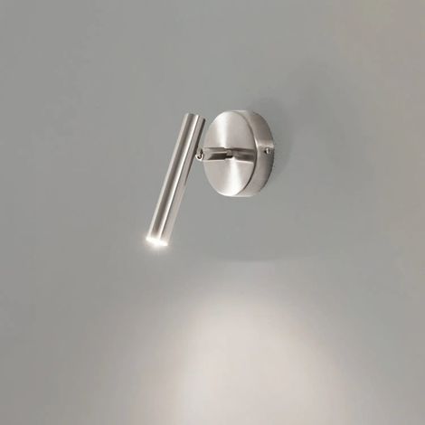 [NEUWERTIG] B-Ware Sopel Wandleuchte Lampe Silber 1 Flammig Stahl G9 Höhe 15 Cm
