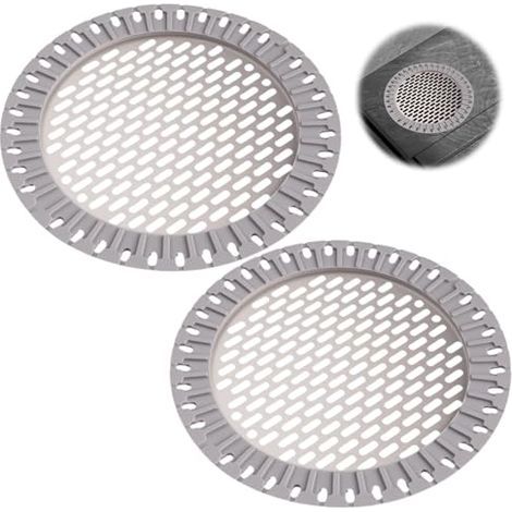 Filtre Douche Cheveux, 2 Pièces, 12,7cm Bord en Silicone, Grand Filtre Baignoire, Anti Cheveux, Pour Évier Cuisine Salle de Bain (1/4)