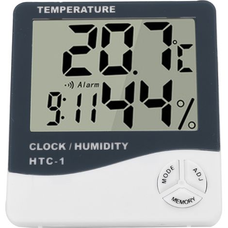 Termómetro Electrónico - Higrómetro Digital - Medidor de Humedad y Temperatura - Pantalla LCD - Precisión ±0.1 ℃ / ±5 %RH - Uso Doméstico - 1 Unidad (1/5)