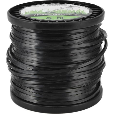 Round String Trimmer Line for Husqvarna 3.3mm Black High Cutting Efficiency Trimmer Line for Most Lawn Mowers Farm 50m (1/2)
