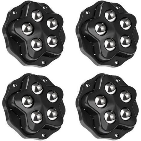 4 Pieces Self-Adhesive Swivel Casters, 300KG Capacity, with Adhesive and Screws, Small Furniture Casters, Universal 360 Moving Wheel, Heavy Duty Furniture Caster (1/4)