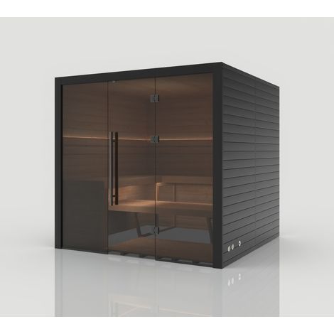 Hekla Traditional 210X Nero Sauna für 4-5 Personen Saunakabine 210x200x210 cm (1/5)