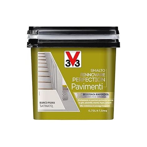 SMALTO P/PAVIMENTI BIANCO PIUMA SATINATO LT0,75 (1/4)