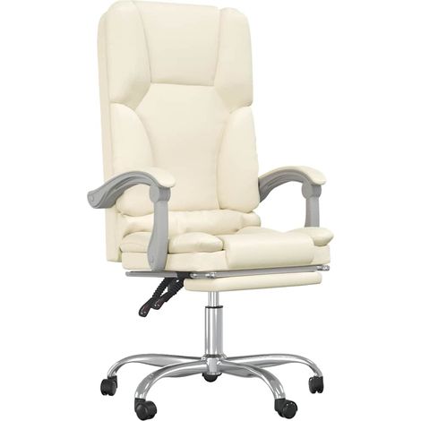 Maison Exclusive - Silla de oficina reclinable masaje cuero sinté (1/5)