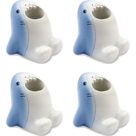 Bonito soporte para cepillos de dientes para niños, divertido portalápices de resina, mini cepillo de dientes único, organizador de baño creativo (4 piezas) (1/4)