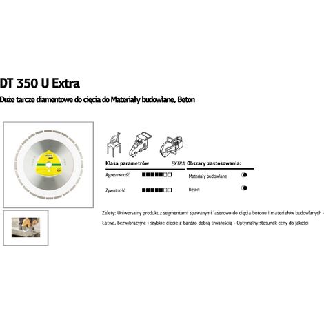 Klingspor 347486 DT 350 U Extra - Disco diamantato de (400 x 3,6 x 25,4 mm)