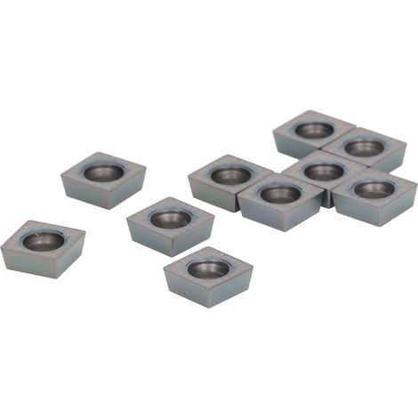 10 Plaquettes Carbure de Tournage Fines Finies Multicolores, Lames CNC Revêtues Multicouches, Outils de Coupe pour Tour (1/5)