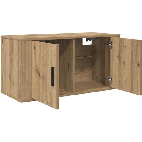 Maison Exclusive - Wandmontiertes TV-Regal Artisan-Eiche 80 x 34,