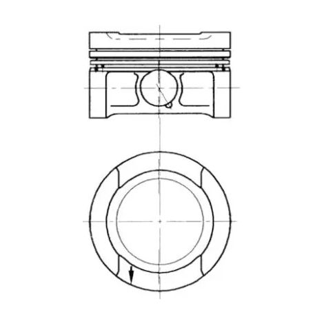 Piston Kolbenschmidt 94503700 AUDI 050 107 065 D 050 107 065 E 050 107 103 D