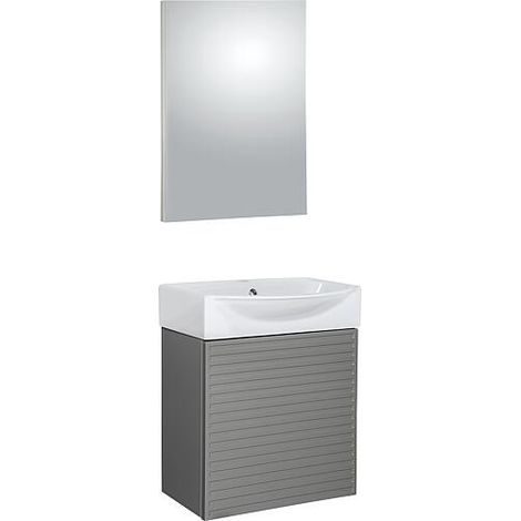 Kit meuble de salle de bain Mini 50S gris carbone mat 500 x 620 x 400 mm (1/4)