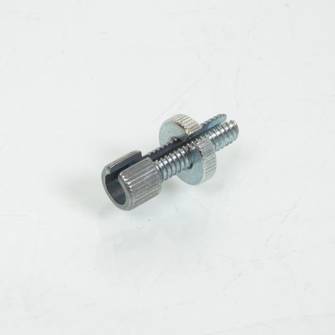 Vis creuse tendeur de câble fendu M6x1.0 x 20mm Teknix pour moto (1/2)