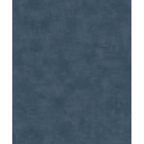 Papier peint uni effet toile lin bleu marine (1/2)