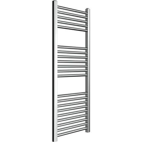 Termoarredo cromato bagno in acciaio calorifero termosifone scaldasalviette misure h1120xl450xi400 21 tubi - pezzi 1