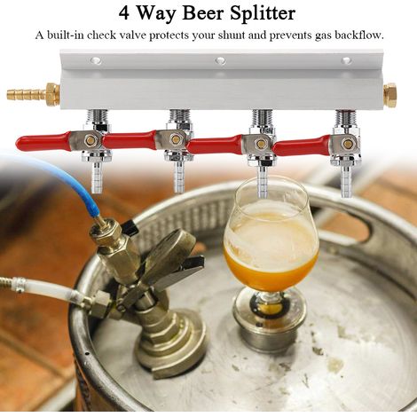 Mehrwege-CO2-Luft-Gasverteiler für Zuhause, Bier, 4-Wege (1/5)