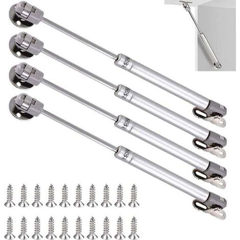 4 vérins à gaz 150 N, vérins à gaz pour meubles, amortisseurs à piston pour meubles, charnières de fermeture (1/5)
