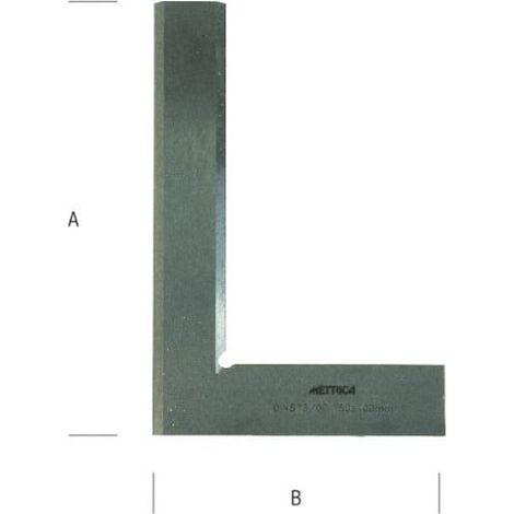 Équerre Biseautée Temprée METRICA 25x20 mm - Précision DIN 875/0 Compacte