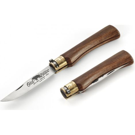Coltello old bear manico noce lama inox 17 cm misura s