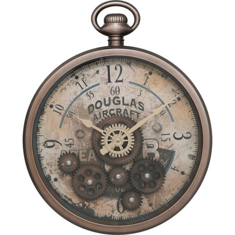 Orologio marrone awa d27cm - Atmosphera créateur d'intérieur