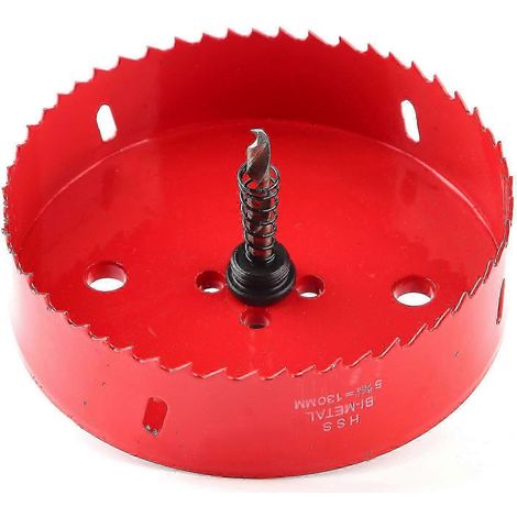 Scie cloche HSS 130 mm M42 pour tubes en aluminium et en fer, foret en acier rapide pour une découpe durable des métaux (1/5)