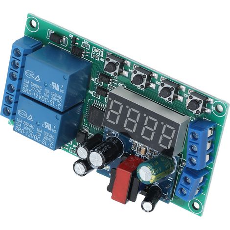 Module de relais temporisé à 2 canaux, carte de contrôle de temporisation cyclique à déclenchement par impulsion numérique 220 V CA YF-7 (1/5)