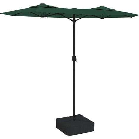 Maison Exclusive - Ombrellone a Doppia Testa con LED Verde 316x145 cm (1/5)