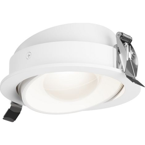 Maytoni Lens Applique murale encastrée à LED avec lentille, blanche 3000K, IP44