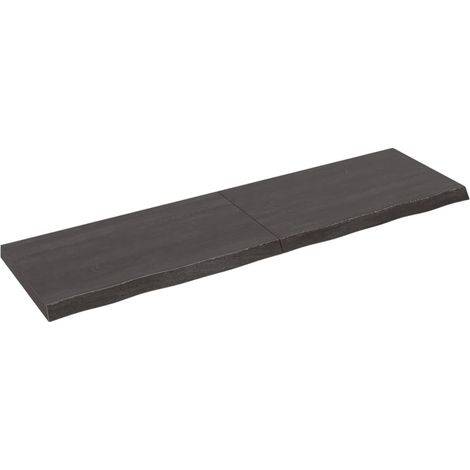 Dessus de table gris foncé bois chêne massif traité (1/5)