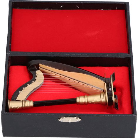 Mini Harpe Modèle Instrument de Musique Réplique Décor Ornement Bureau Maison Tableau MG-253
