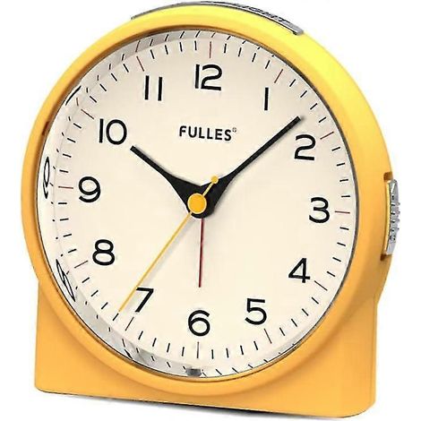 Réveil analogique silencieux (sans tic-tac), idéal pour les gros dormeurs, fonction snooze, 6 sonneries de réveil, fonctionne sur piles, éclairage intégré, réglage facile (bleu)