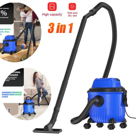 Aspirateur 3 en 1 Aspirateur industriel Nettoyeur de tapis Wet Aspirateur à sec & accessoires